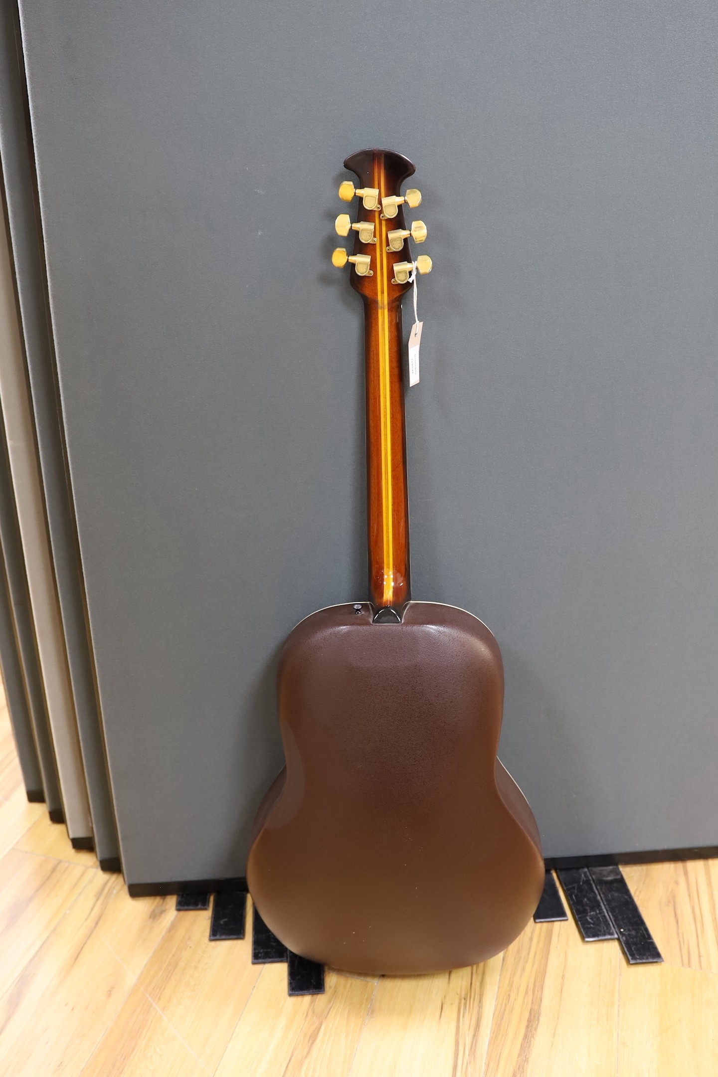 An Ovation acoustic guitar